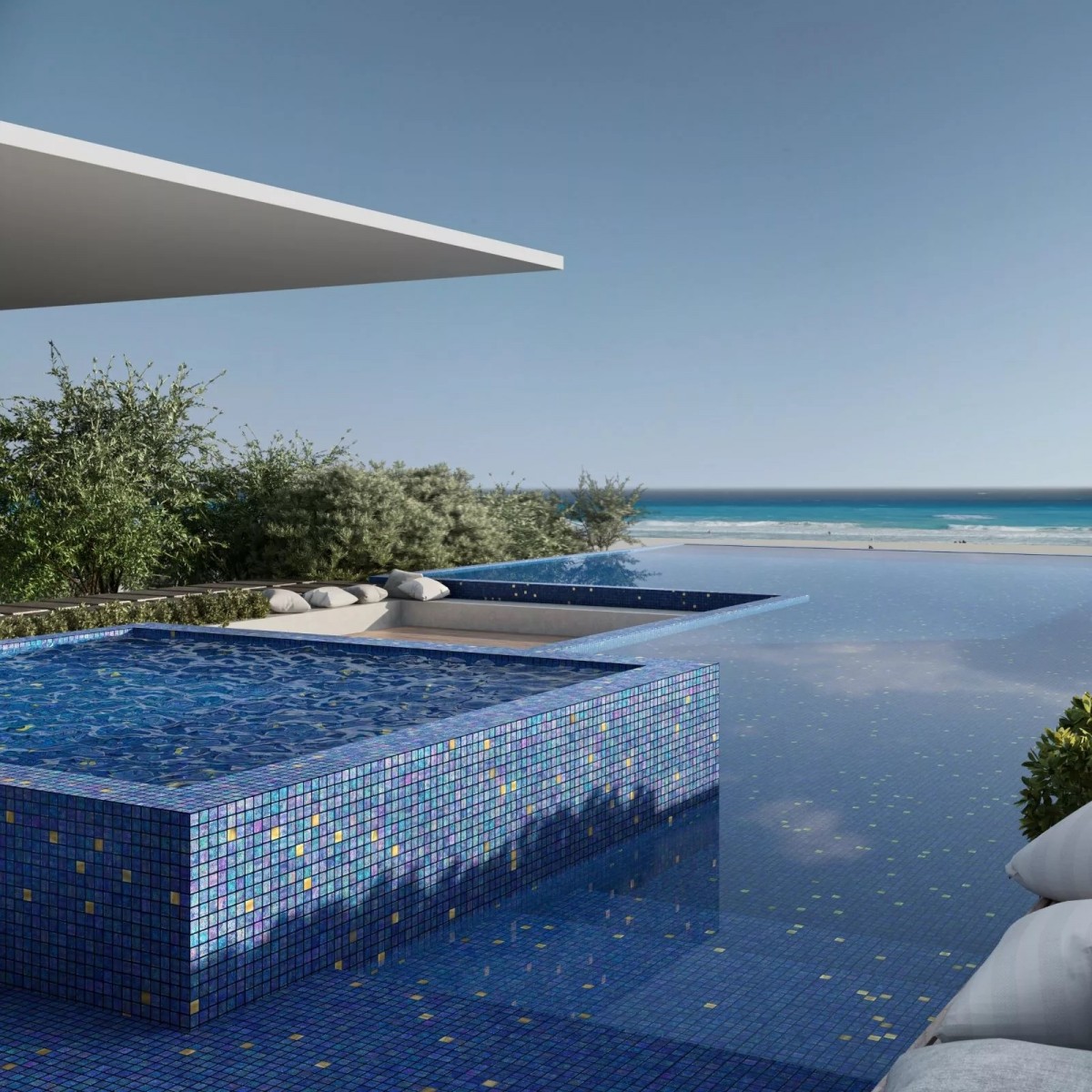 Стеклянная мозаичная смесь Ezarri Ocean Gold